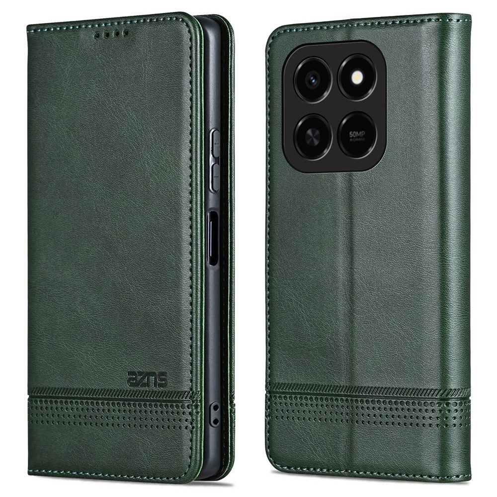 AZNS Phone Case For Honor 400 Smart 4G / 400 Smart 5G / X7d 4G / Play10T 5G / Play 80 Pro 5G Cowhide Texture PU Leather Wallet Phone Cover