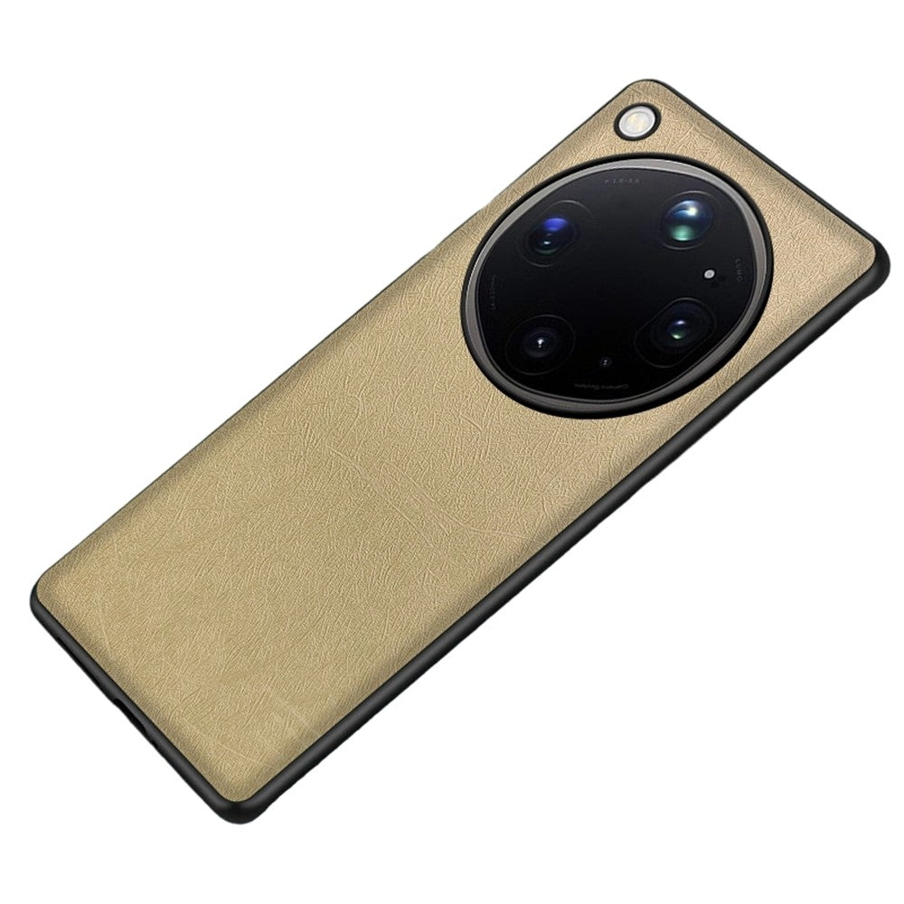 For Oppo Find X9 Ultra 5G Case Silk-Textured PU Leather Coated PC TPU Protective Phone Back Cover
