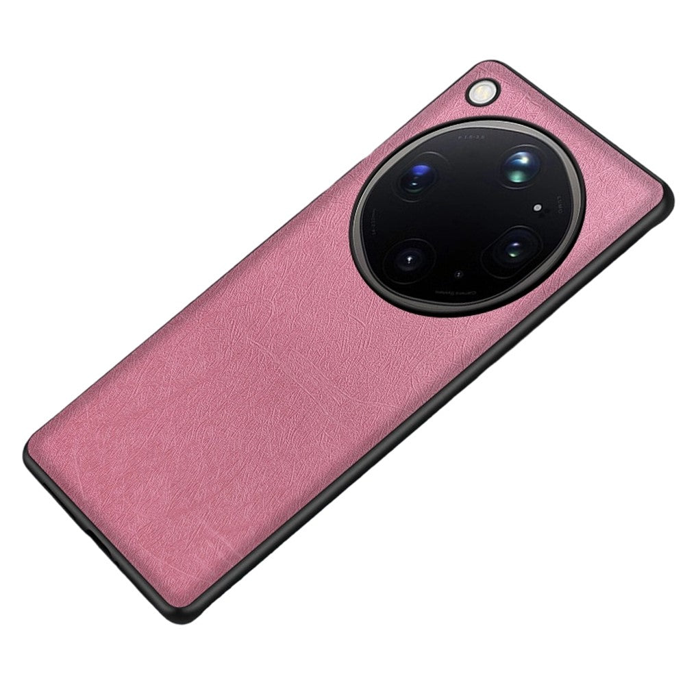 For Oppo Find X9 Ultra 5G Case Silk-Textured PU Leather Coated PC TPU Protective Phone Back Cover