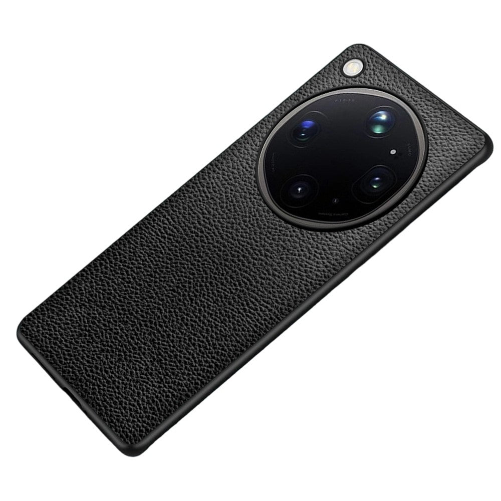 For Oppo Find X9 Ultra 5G Case Litchi Texture PU Leather Coated PC + TPU Protective Phone Back Cover