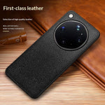 For Oppo Find X9 Ultra 5G Case Litchi Texture PU Leather Coated PC + TPU Protective Phone Back Cover