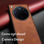 For Oppo Find X9 Ultra 5G Case Retro Leather Coated PC + TPU Phone Cover