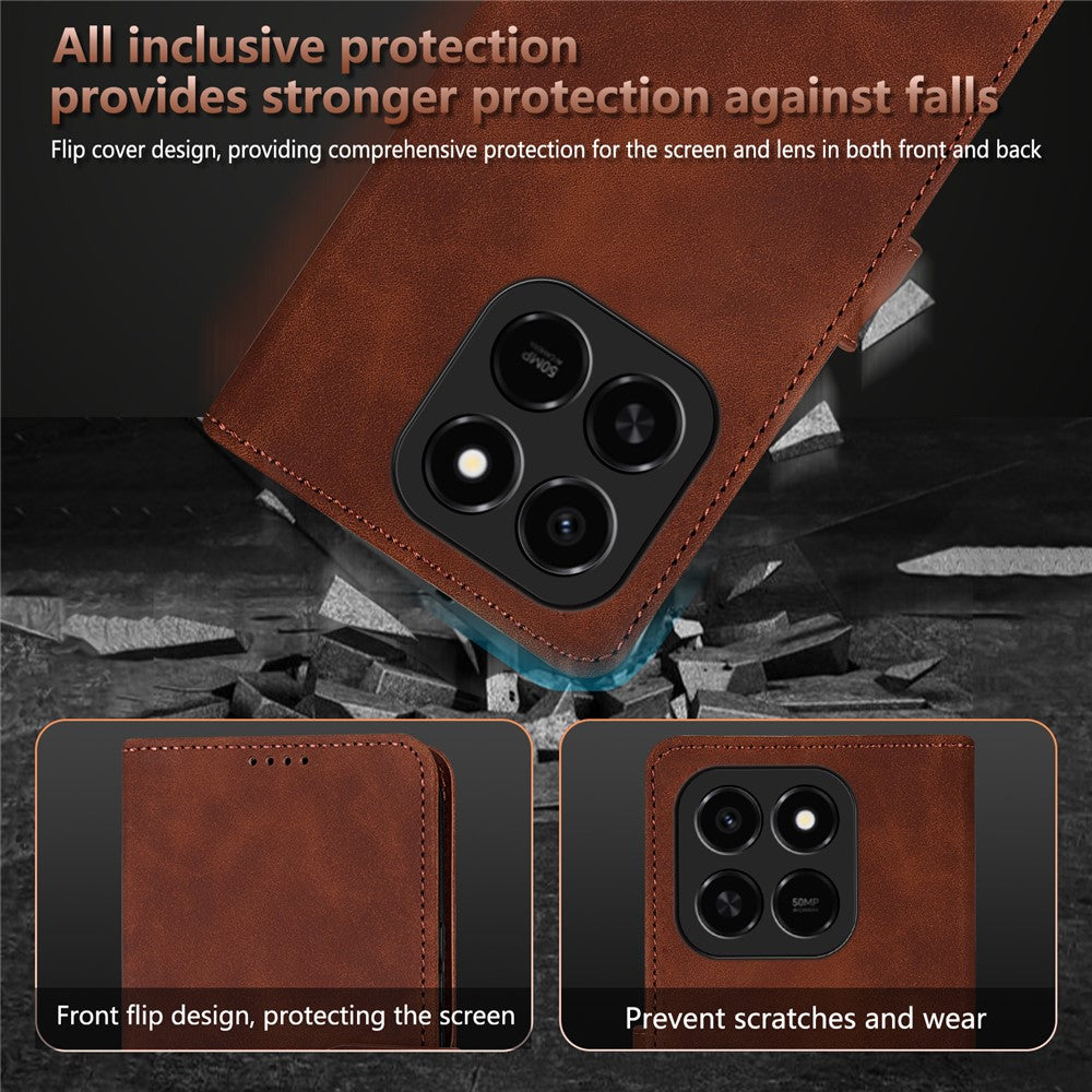 AZNS cover til Honor 400 Smart 5G / 400 Smart 4G / X7d 4G / Play10T 5G / Play 80 Pro 5G PU læderpung telefoncover