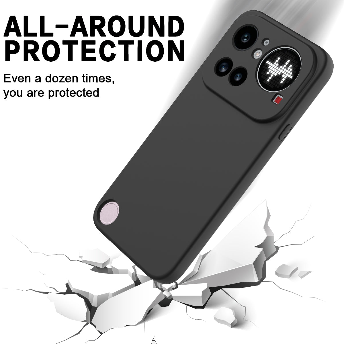 For Nothing Phone (4a) Pro Liquid Silicone Case Phone Back Cover with Hand Strap