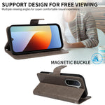 For Xiaomi Poco C85x 5G / Redmi A7 Pro 4G (171.56mm) Phone Case with Stand Cat Tree Pattern Leather Wallet Mobile Cover
