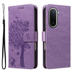 For Xiaomi Poco C85x 5G / Redmi A7 Pro 4G (171.56mm) Phone Case with Stand Cat Tree Pattern Leather Wallet Mobile Cover