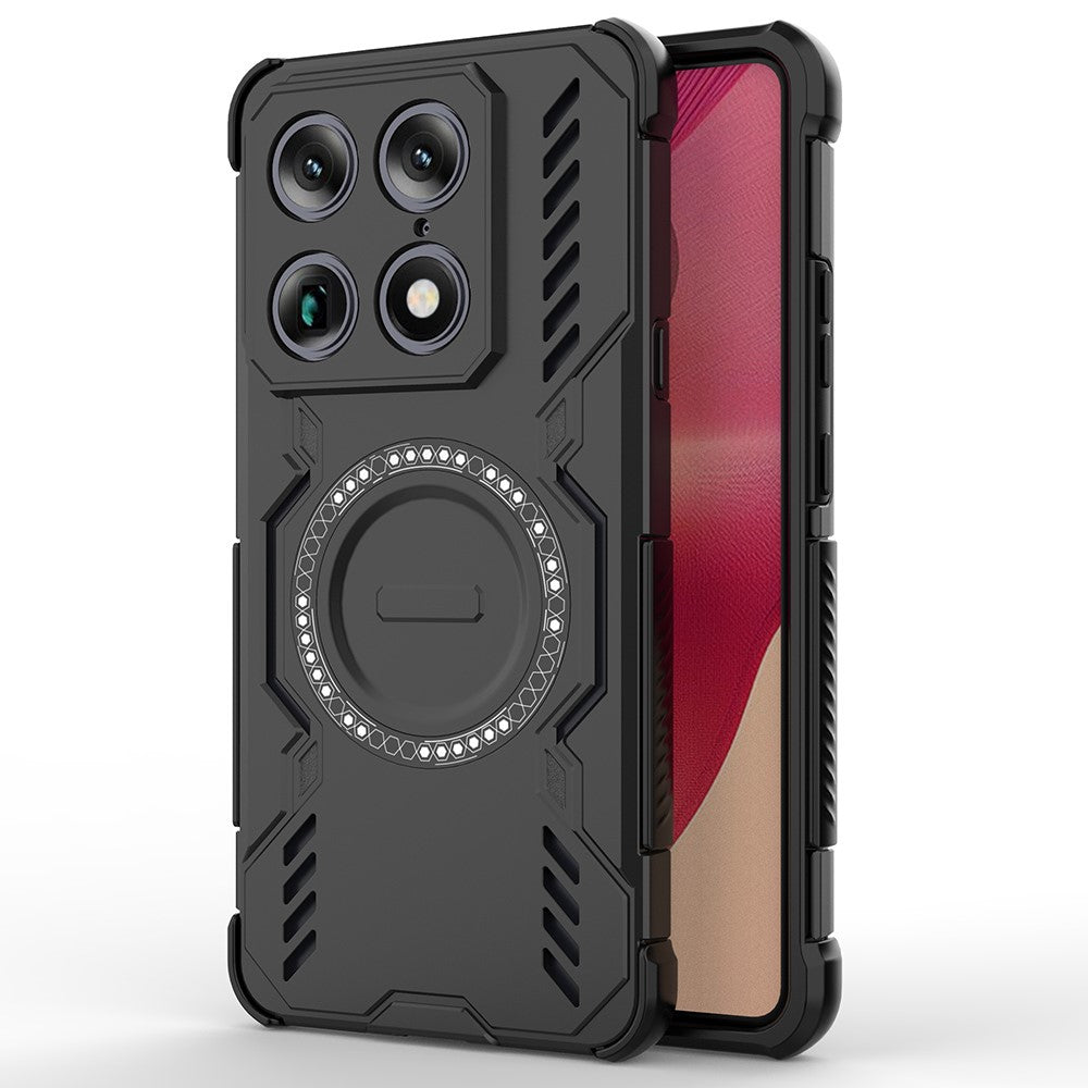 Til Motorola Signature 5G Magnetisk Etui Sommerfugl Armor Hul Varmeafledning PC + TPU Telefoncover