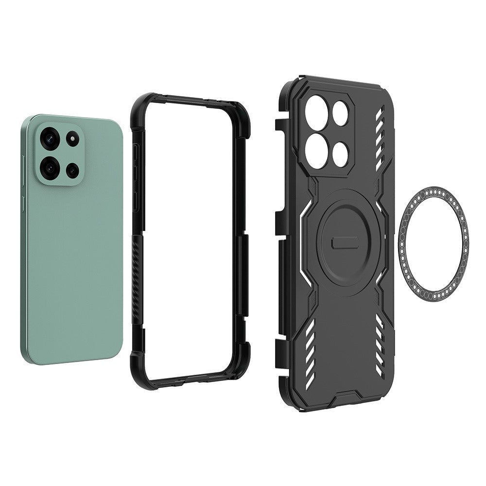 OnePlus Nord CE6 5G / Nord 6 5G / Turbo 6V 5G / Turbo 6 5G Magnetiskt Skal Fjärilsskydd Ihåligt Värmeavledande PC + TPU mobilskal