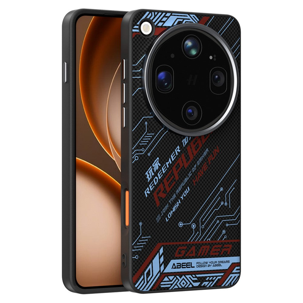 ABEEL För Oppo Find X9 Ultra 5G Magnetiskt Skal Mikropräglat 6D-tryckt PC TPU Aluminiumlegering Läder mobilskal