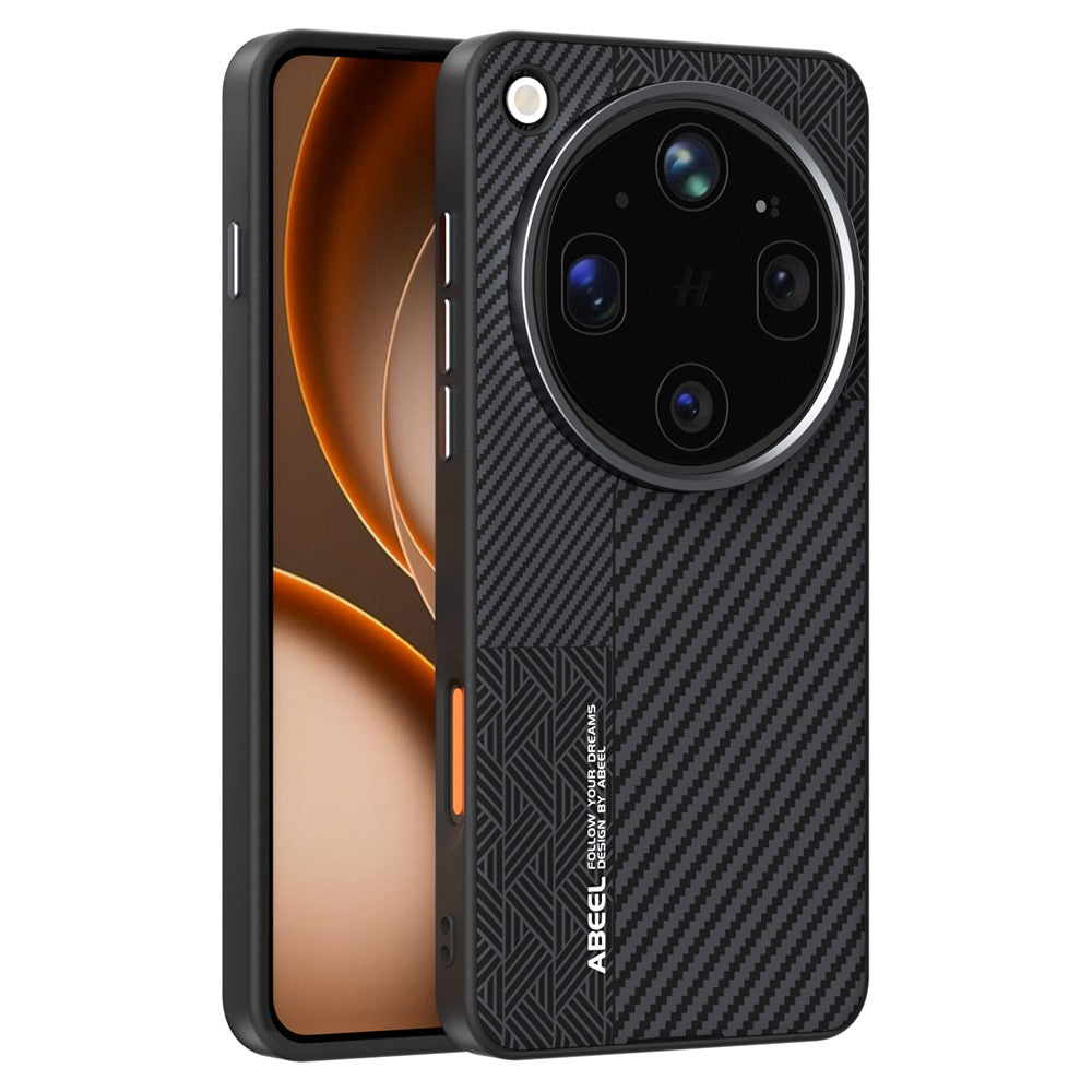 ABEEL För Oppo Find X9 Ultra 5G Magnetiskt Skal PC + TPU + Aluminiumlegering + PU-läder Slimt mobilbaksida