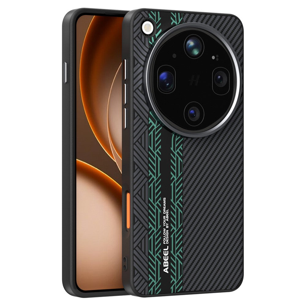 ABEEL För Oppo Find X9 Ultra 5G Magnetiskt Skal PC + TPU + Aluminiumlegering + PU-läder Slimt mobilbaksida