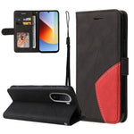 For Xiaomi Poco C85x 5G / Redmi A7 Pro 4G (171.56mm) Leather Phone Case Stand Wallet with Bi-colour Splicing Design