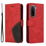 For Xiaomi Poco C85x 5G / Redmi A7 Pro 4G (171.56mm) Leather Phone Case Stand Wallet with Bi-colour Splicing Design