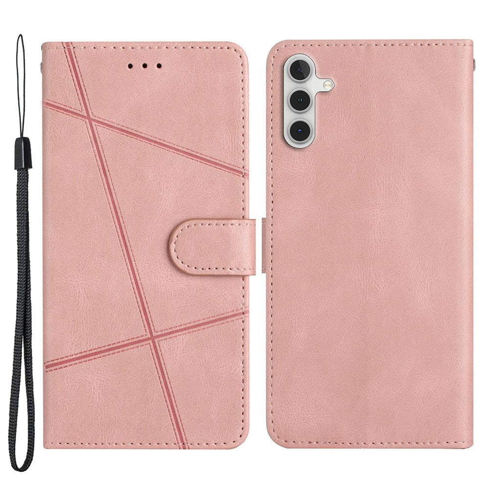 For Samsung Galaxy A04s 4G (164.7mm) Protective Phone Case Crazy Horse Texture PU Leather Cover Anti-Drop Wallet Stand Case with Strap