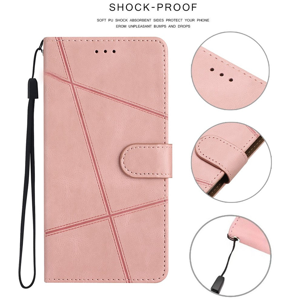 For Samsung Galaxy A04s 4G (164.7mm) Protective Phone Case Crazy Horse Texture PU Leather Cover Anti-Drop Wallet Stand Case with Strap