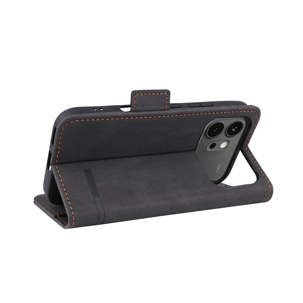For Honor 600 5G  /  600 Pro 5G Case Leather Wallet Flip Phone Cover with Hardware Decor