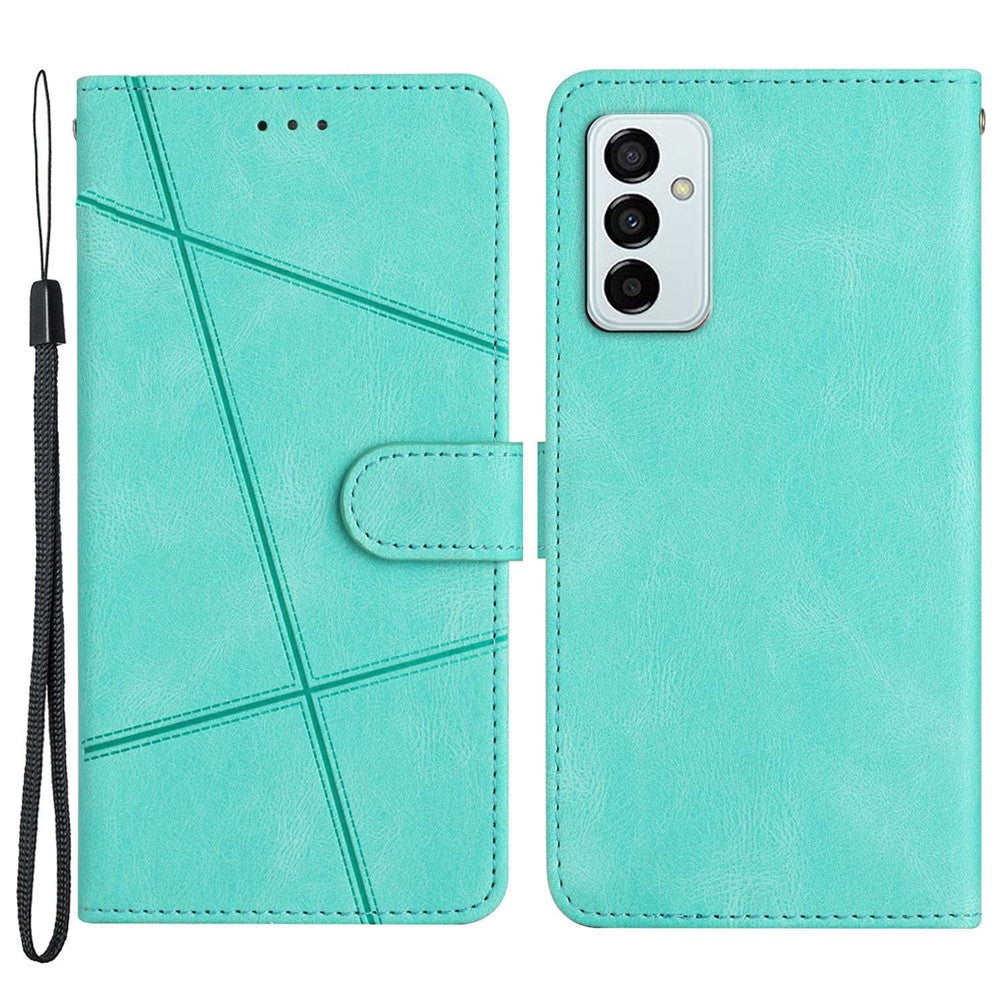 Pungtelefoncover til Samsung Galaxy F23 5G / M23 5G Stødsikkert PU-lædercover Crazy Horse-tekstur Standcover med rem