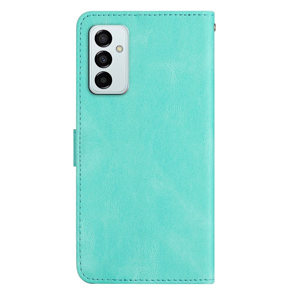 Pungtelefoncover til Samsung Galaxy F23 5G / M23 5G Stødsikkert PU-lædercover Crazy Horse-tekstur Standcover med rem