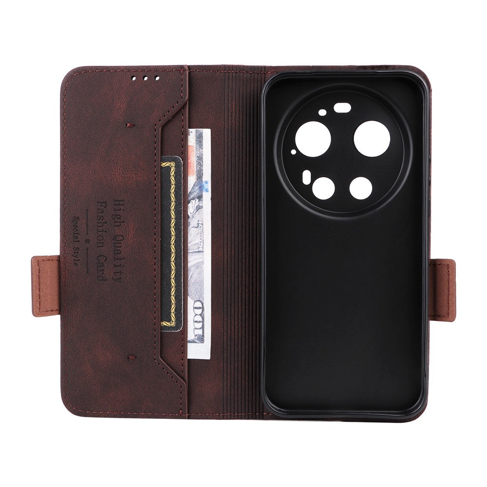 For Xiaomi 17 Ultra 5G Case Leather Wallet Flip Phone Cover with Hardware Decor