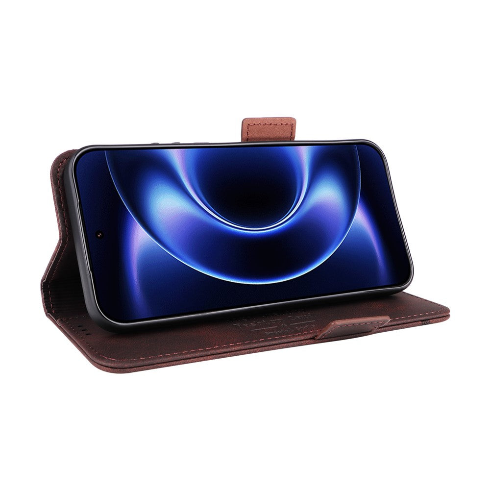 For Xiaomi 17 Ultra 5G Case Leather Wallet Flip Phone Cover with Hardware Decor