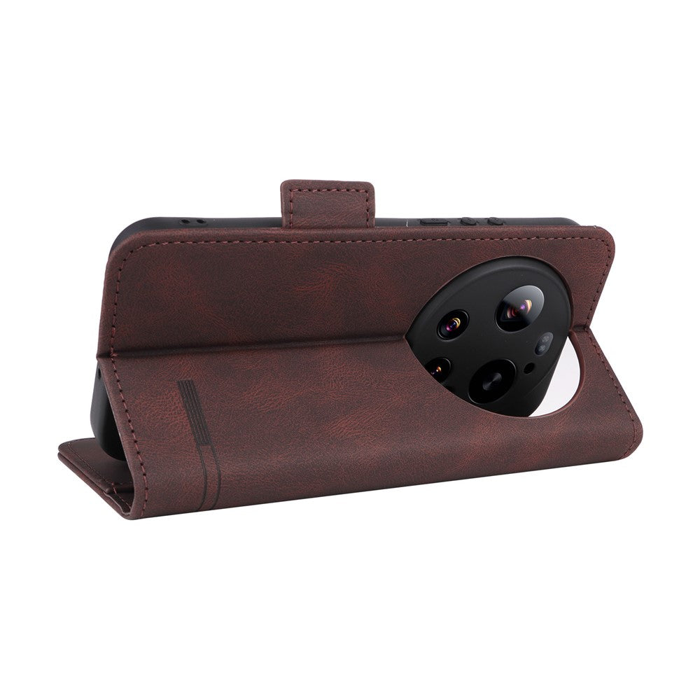 For Xiaomi 17 Ultra 5G Case Leather Wallet Flip Phone Cover with Hardware Decor