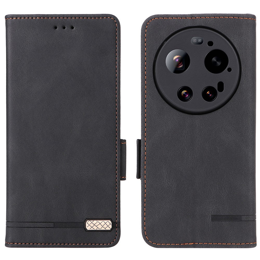 For Xiaomi 17 Ultra 5G Case Leather Wallet Flip Phone Cover with Hardware Decor
