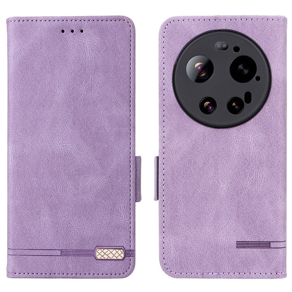 For Xiaomi 17 Ultra 5G Case Leather Wallet Flip Phone Cover with Hardware Decor