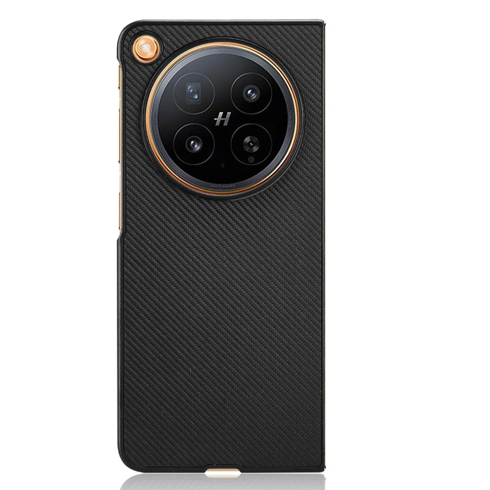 Til Oppo Find N6 5G Fold Cover Kulfibertekstur Stødsikkert PU + PC Telefoncover