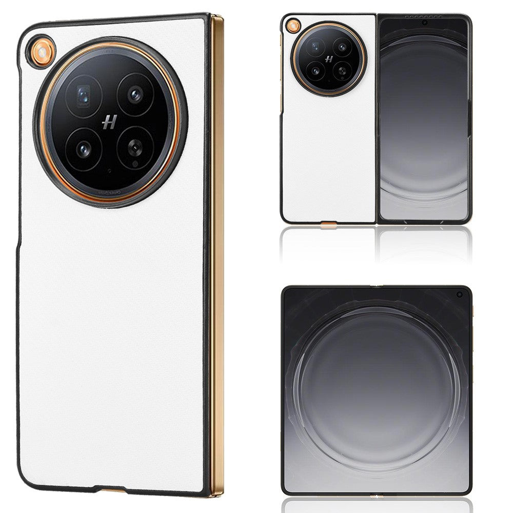 Til Oppo Find N6 5G Fold Cover Kulfibertekstur Stødsikkert PU + PC Telefoncover