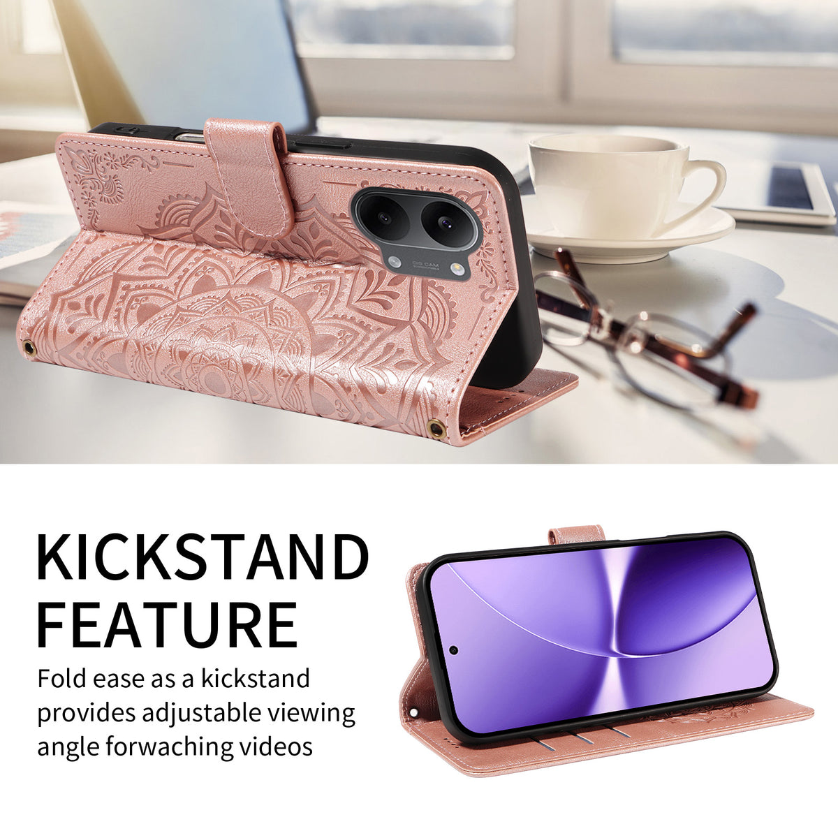 For Xiaomi Poco X8 Pro Max 5G / Xiaomi Redmi Turbo 5 Max 5G Wallet Case Embossed Mandala Pattern PU Leather + TPU Cover with Wrist Strap