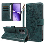 For Xiaomi Poco X8 Pro Max 5G / Xiaomi Redmi Turbo 5 Max 5G Wallet Case Embossed Mandala Pattern PU Leather + TPU Cover with Wrist Strap