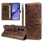 For Xiaomi Poco X8 Pro 5G / Xiaomi Redmi Turbo 5 5G Wallet Case Embossed Mandala Pattern PU Leather + TPU Cover with Wrist Strap