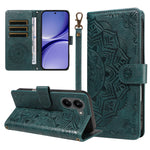 For Xiaomi Poco X8 Pro 5G / Xiaomi Redmi Turbo 5 5G Wallet Case Embossed Mandala Pattern PU Leather + TPU Cover with Wrist Strap