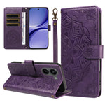For Xiaomi Poco X8 Pro 5G / Xiaomi Redmi Turbo 5 5G Wallet Case Embossed Mandala Pattern PU Leather + TPU Cover with Wrist Strap