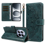 For Xiaomi Redmi Note 15 Pro 4G (Global) Wallet Case Embossed Mandala Pattern PU Leather + TPU Cover with Wrist Strap