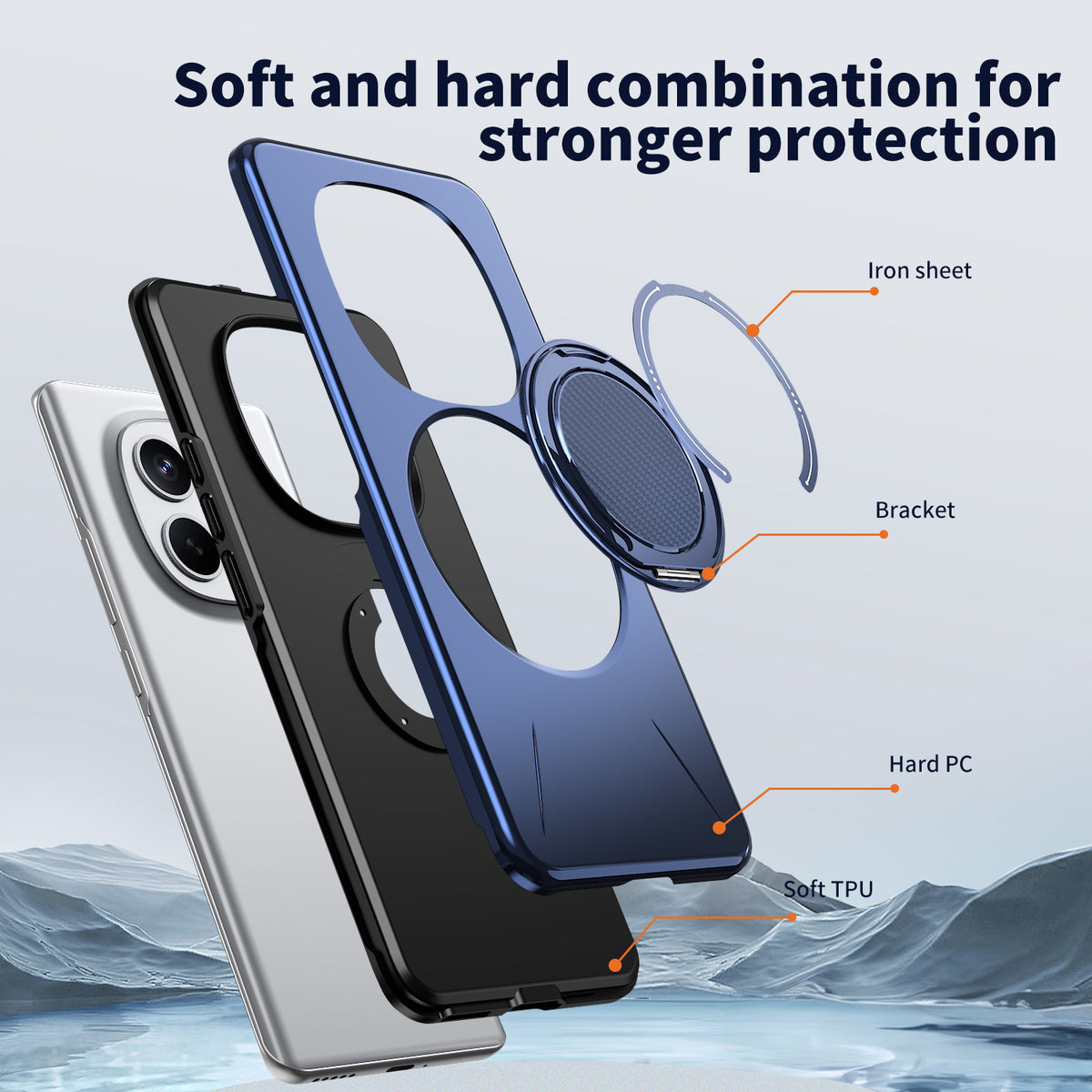 For Xiaomi Redmi Note 15 Pro 5G (Global) Magnetic Case Rotating Kickstand TPU + PC Phone Cover