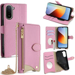 For Xiaomi Poco C85x 5G / Redmi A7 Pro 4G (171.56mm) Leather Case Wallet Stand Cover Irregular Tail Style with Chain Strap