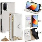 For Xiaomi Poco C85x 5G / Redmi A7 Pro 4G (171.56mm) Leather Case Wallet Stand Cover Irregular Tail Style with Chain Strap