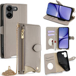 For Xiaomi Redmi Turbo 5 5G Leather Case Wallet Stand Cover Irregular Tail Style with Chain Strap