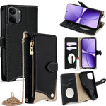 For Xiaomi Redmi Turbo 5 Max 5G Leather Case Wallet Stand Cover Irregular Tail Style with Chain Strap