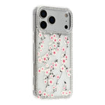 For iPhone 18 Pro Max / 17 Pro Max Case Rhinestone Edge Flower TPU + PC IMD Phone Cover