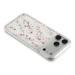 For iPhone 18 Pro Max / 17 Pro Max Case Rhinestone Edge Flower TPU + PC IMD Phone Cover
