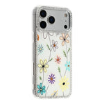 For iPhone 18 Pro Max / 17 Pro Max Case Rhinestone Edge Flower TPU + PC IMD Phone Cover