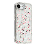 For iPhone 17th / 16th Case Rhinestone Edge Flower TPU + PC IMD Phone Cover