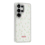Til Samsung Galaxy S26 Ultra Cover Rhinsten Kant Blomst TPU + PC IMD Telefoncover