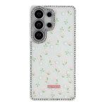 Til Samsung Galaxy S26 Ultra Cover Rhinsten Kant Blomst TPU + PC IMD Telefoncover