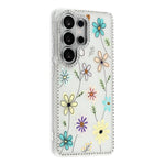 Til Samsung Galaxy S26 Ultra Cover Rhinsten Kant Blomst TPU + PC IMD Telefoncover