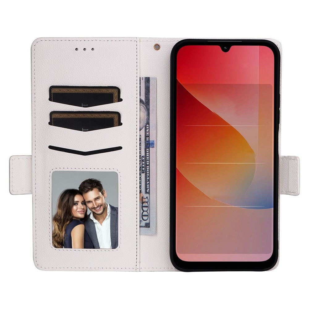 For Xiaomi Redmi 15a 5G  /  R70 5G  /  R70m 5G Case Litchi Texture Wallet Leather Phone Cover with Wrist Strap