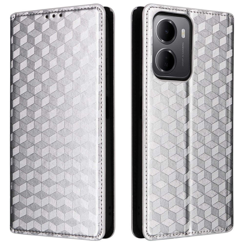 For Xiaomi Redmi 15a 5G  /  R70 5G  /  R70m 5G Case Wallet Rhombus Imprinted PU Leather Phone Cover