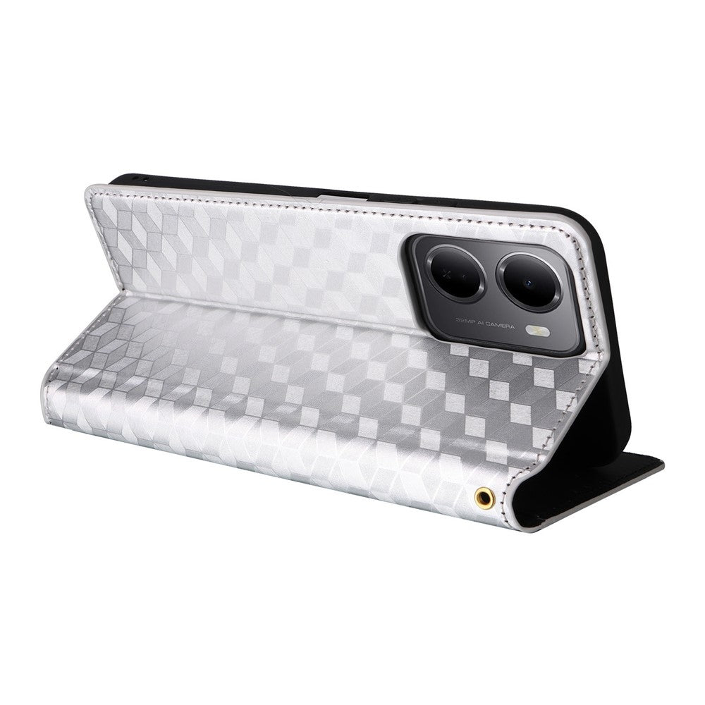 For Xiaomi Redmi 15a 5G  /  R70 5G  /  R70m 5G Case Wallet Rhombus Imprinted PU Leather Phone Cover